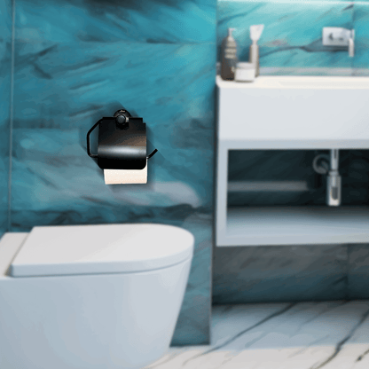 Black Toilet Paper Holder - FLORIS Series | Modern, Durable & Stylish - D&B Bathware