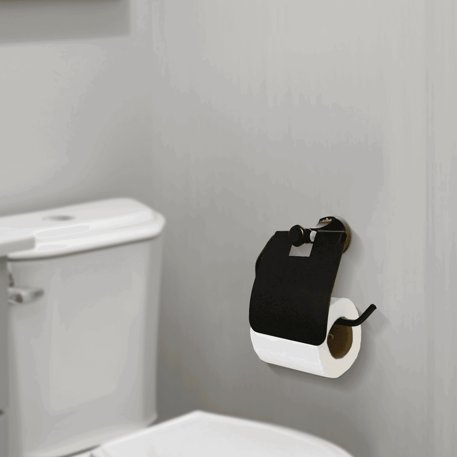 Black Toilet Paper Holder - FLORIS Series | Modern, Durable & Stylish - D&B Bathware