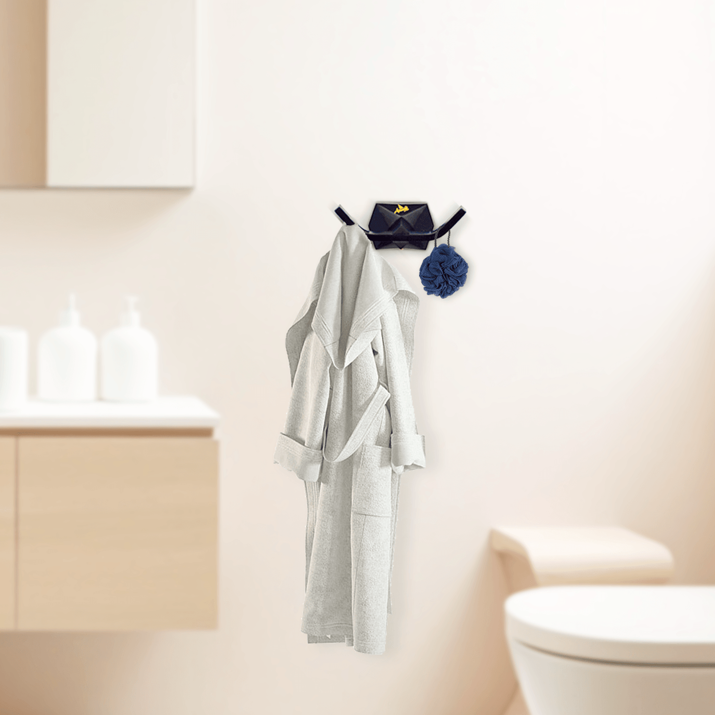 Gloria Series Black Coat Hook - Modern Bathware for Stylish Bathrooms - D&B Bathware