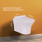 Charon Peach Matt Wall Hung Closet | Warm Elegance for Your Bathroom - D&B Bathware