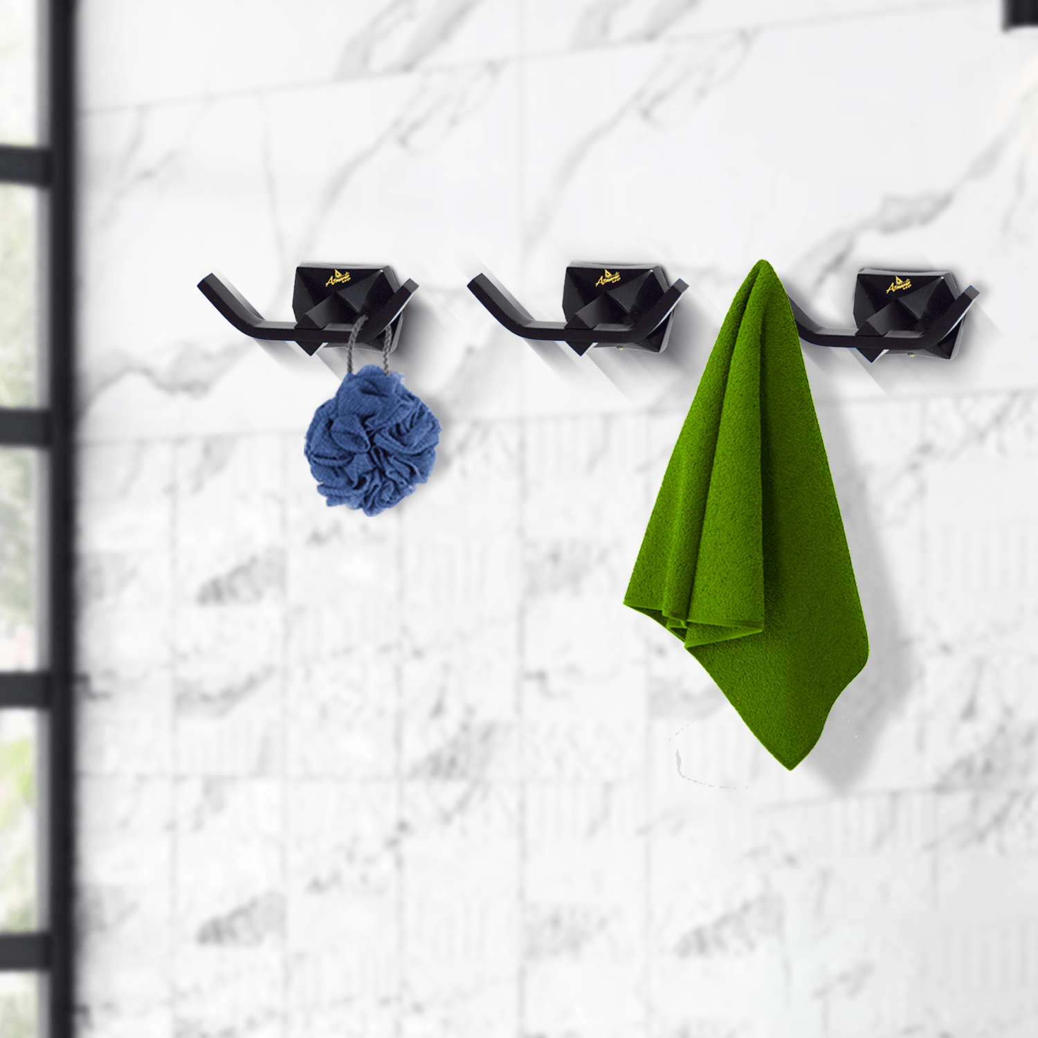 Gloria Series Black Coat Hook - Modern Bathware for Stylish Bathrooms - D&B Bathware