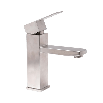 Artistic Designer Single Lever Basin Mixer Tap SUS 304 Matt Finish Faucet Ideal for Kitchen & Bathroom (Tall Boy) - D&B Bathware