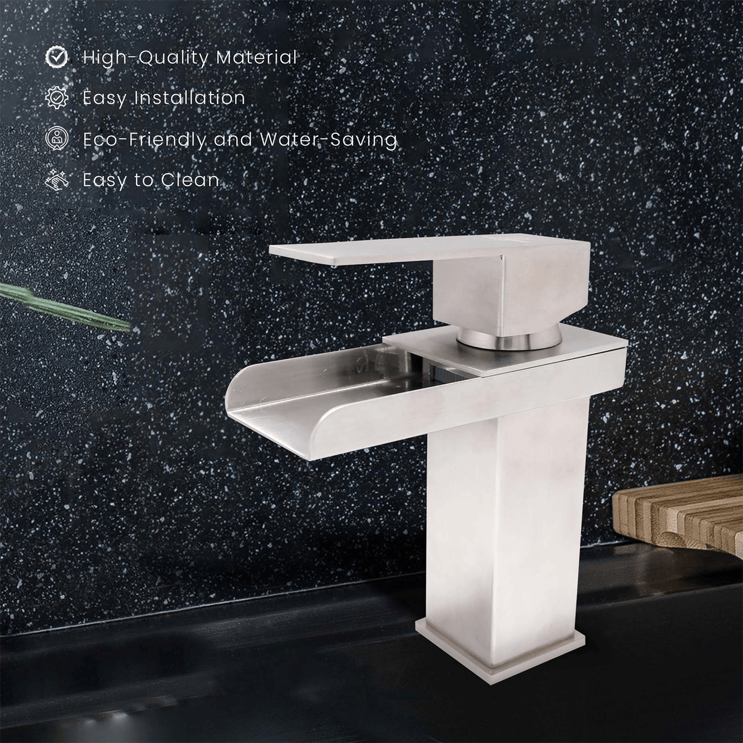 Artistic Designer Single Lever Basin Mixer Tap SUS 304 Matt Finish Faucet Ideal for Kitchen & Bathroom | Hole Diameter 60 mm | Open Hole Faucet (Tall Boy) - D&B Bathware