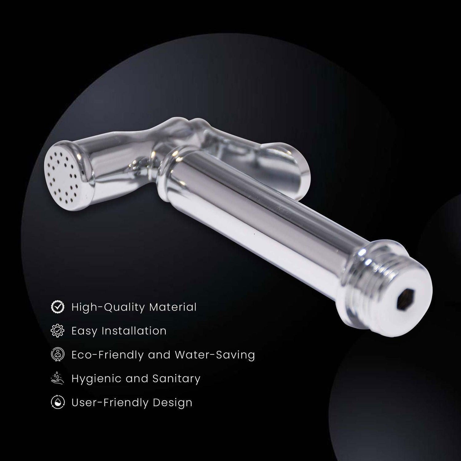 D&B BATHWARE Modern Brass Chrome Finish Jet Spray with Hose and Holder Hygiene Upgrade - D&B Bathware