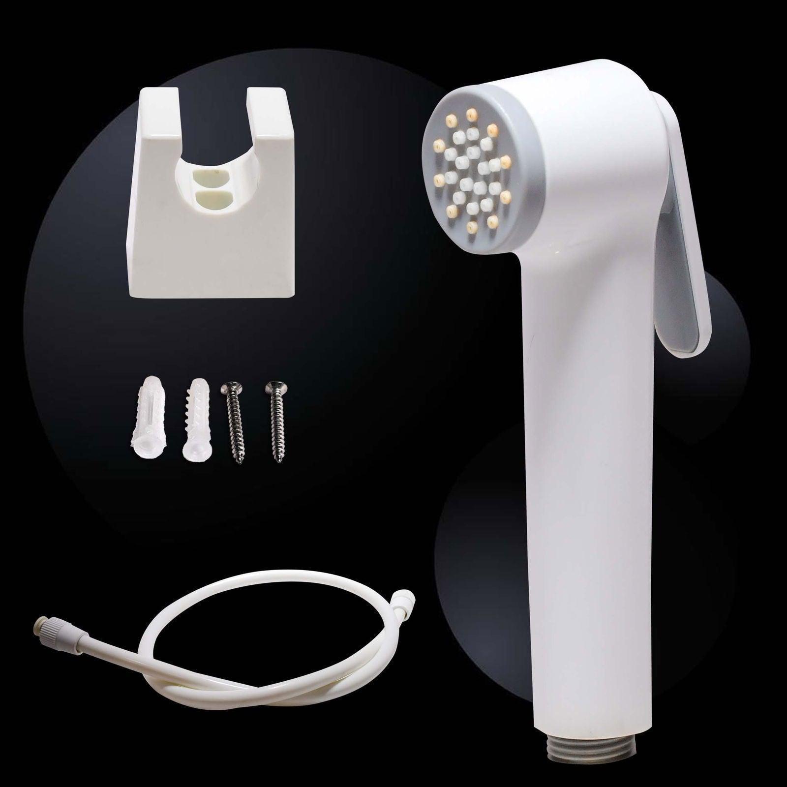 D&B BATHWARE Premium Bathroom Jet Spray with Hose and Holder Toilet – Wall-Mount Installation Faucet - D&B Bathware