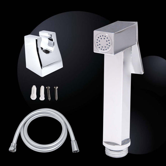 D&B BATHWARE Premium Brass Chrome Jet Spray with Hose and Holder – Ultimate Hygiene Upgrade - D&B Bathware