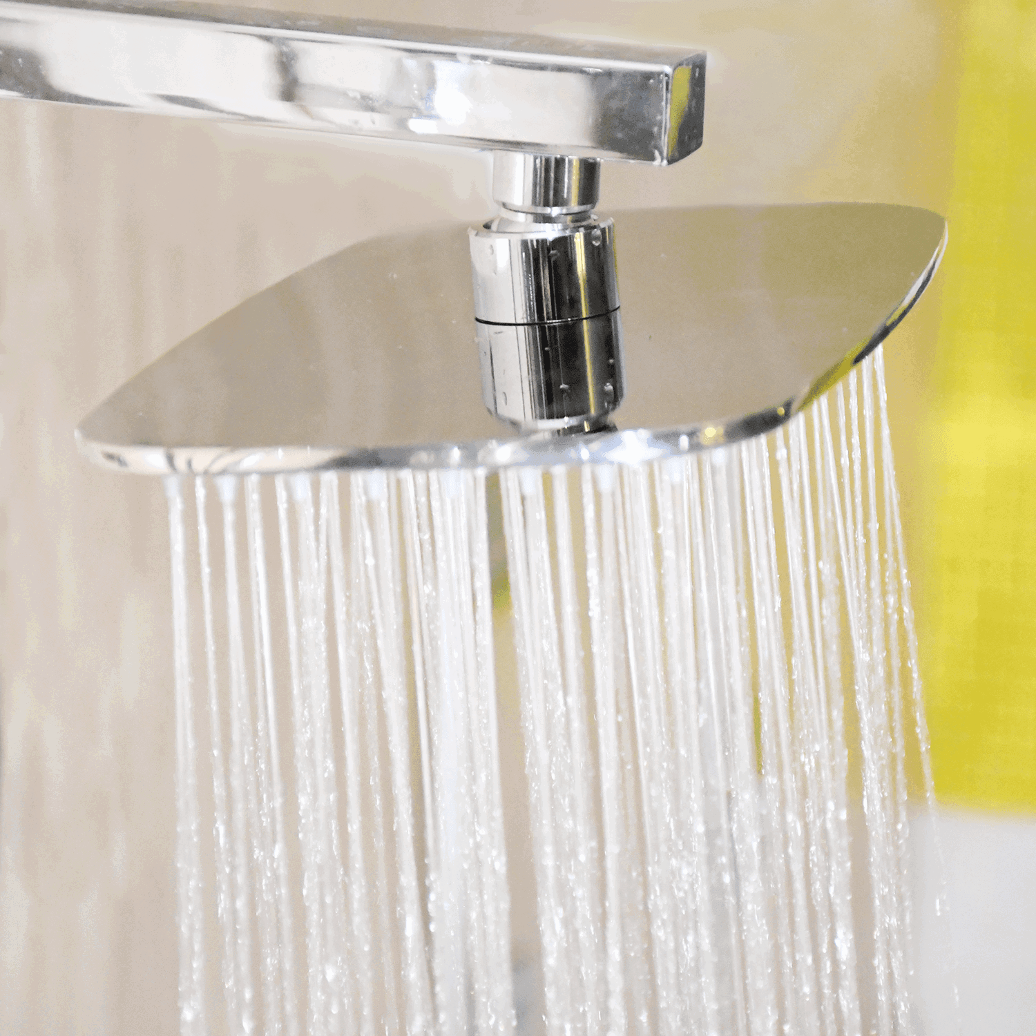D&B Bathware Float Overhead Shower - Rectangle Rain Shower Head | Slim Design | Ideal for Bathrooms | SUS 304 Grade | Chrome Finish - D&B Bathware