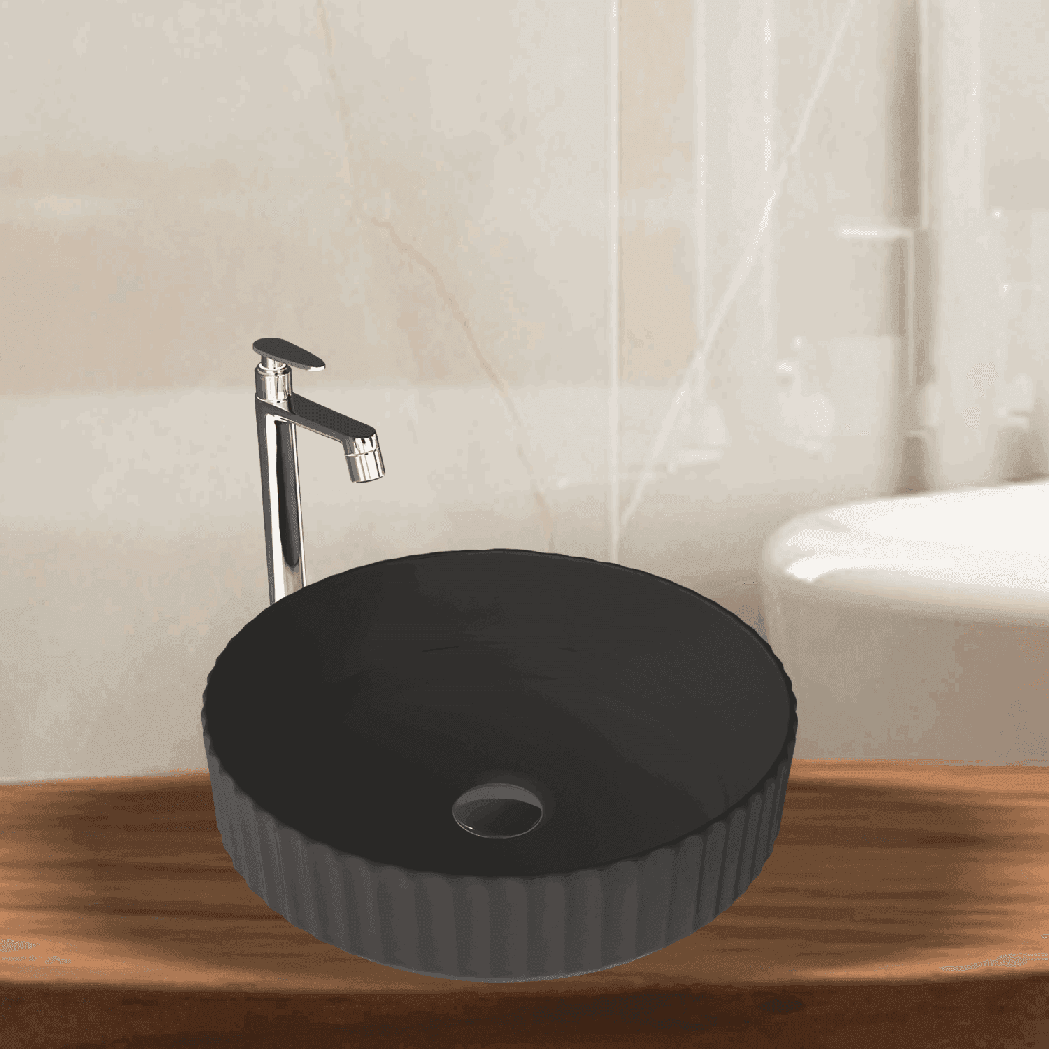 Daisy Black Matt Table Top Basin | Elegant Design for Modern Bathrooms - D&B Bathware