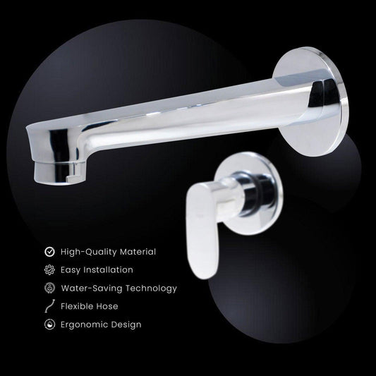 Deutsche Wall Mounted Basin/Bath Mixer Combo Upper Part | Premium Mixer for Bathroom & Bath - D&B Bathware