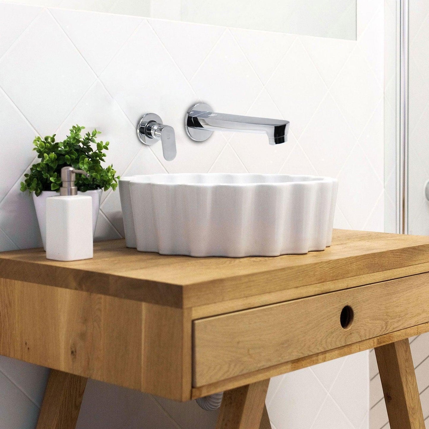 Deutsche Wall Mounted Basin/Bath Mixer Combo Upper Part | Premium Mixer for Bathroom & Bath - D&B Bathware