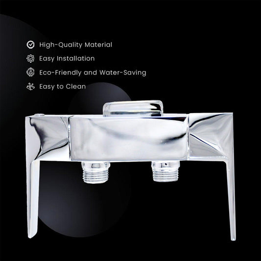 ENIGMA Brass 2Way Angle Valve Tap with Brass Flange Ideal for Bathroom & Kitchen - D&B Bathware