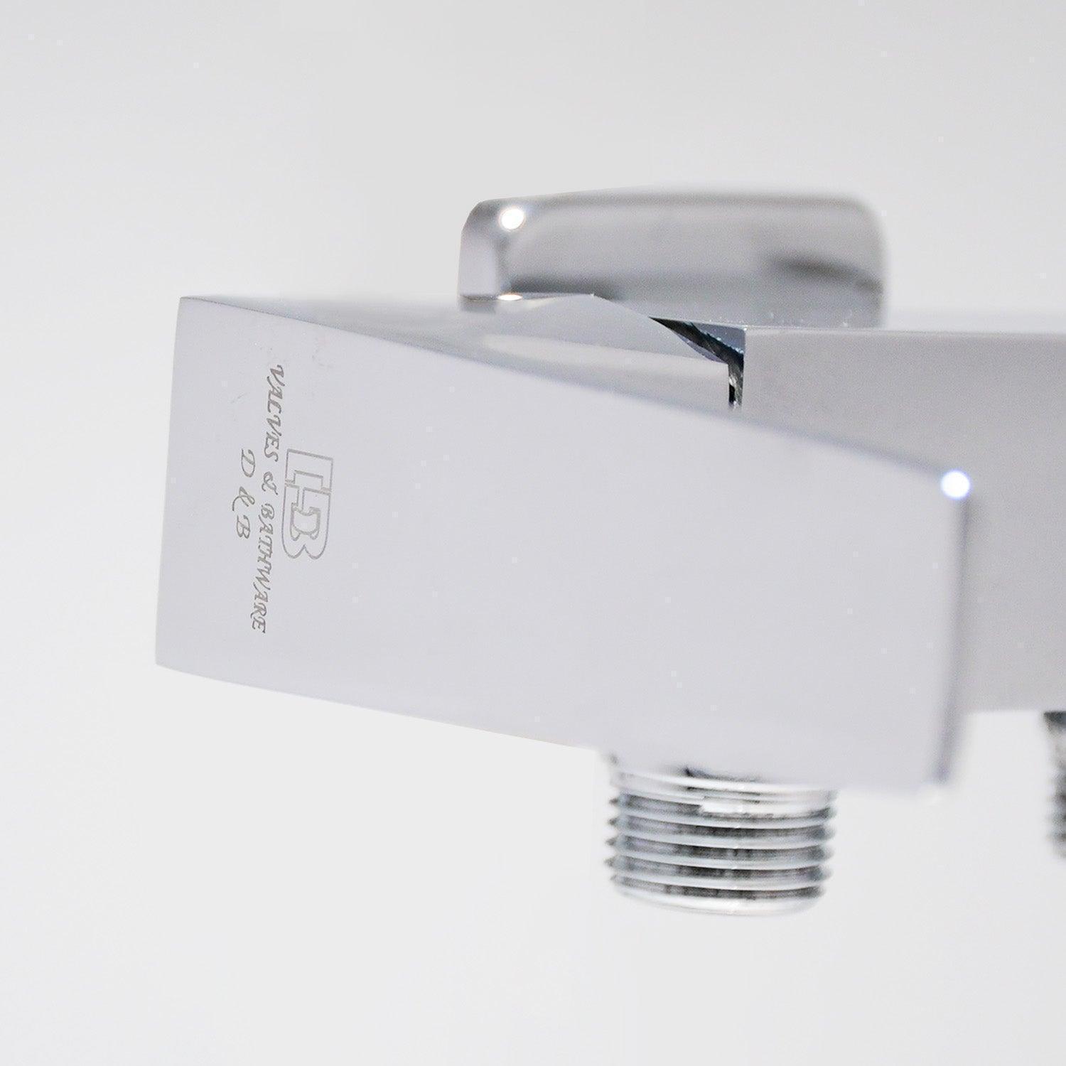 ENIGMA Brass 2Way Angle Valve Tap with Brass Flange Ideal for Bathroom & Kitchen - D&B Bathware