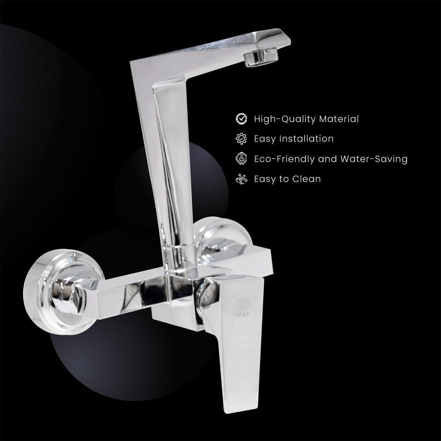 ENIGMA Brass Kitchen Sink Mixer Single Lever Wall Mounted Brass Spout Complete - D&B Bathware
