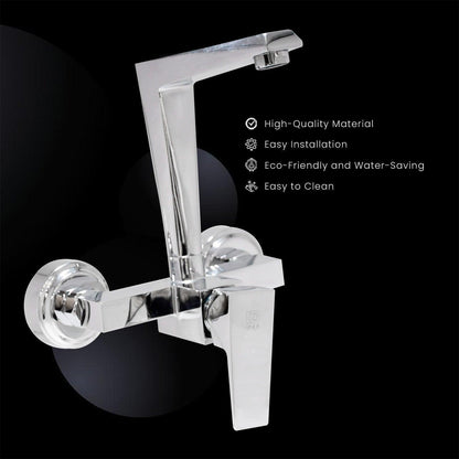ENIGMA Brass Kitchen Sink Mixer Single Lever Wall Mounted Brass Spout Complete - D&B Bathware