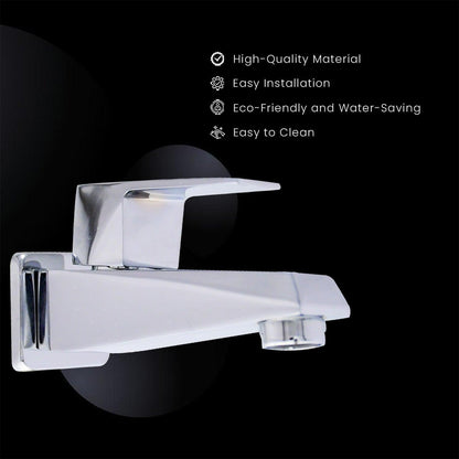 ENIGMA Brass Long Body Bib Tap – Chrome Finish for Bathroom & Kitchen Sink/Basin - D&B Bathware