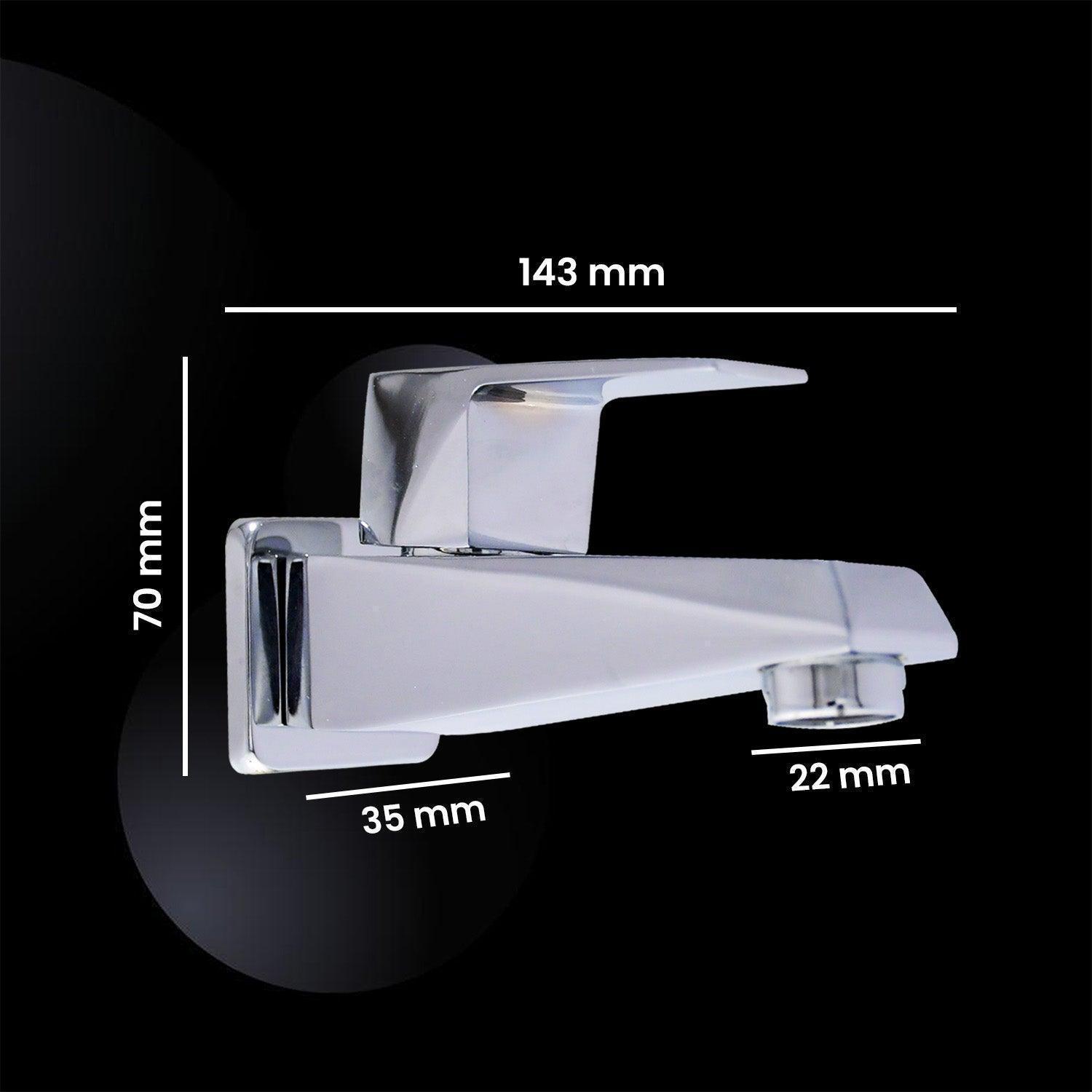 ENIGMA Brass Long Body Bib Tap – Chrome Finish for Bathroom & Kitchen Sink/Basin - D&B Bathware