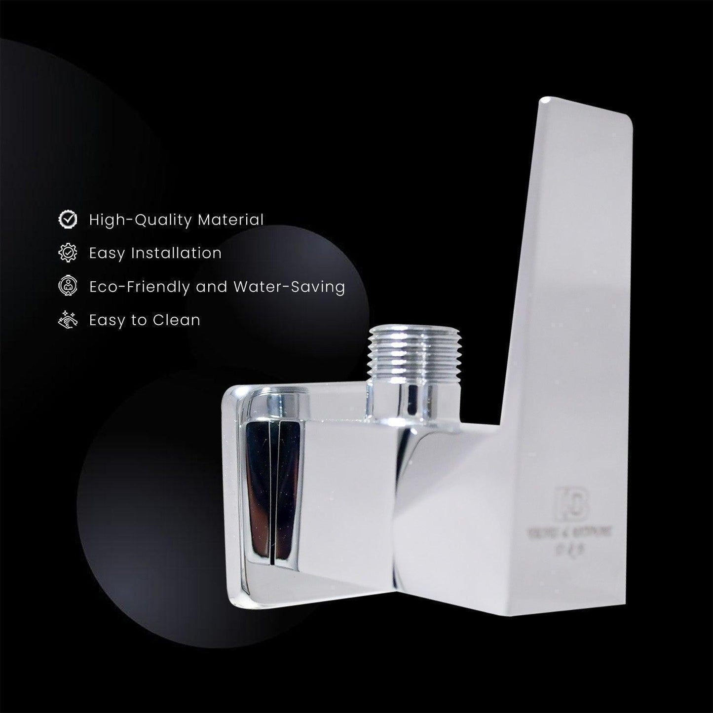 ENIGMA Full Brass Angle Valve Tap with Brass Flange – Durable Tap, Angle cock - D&B Bathware