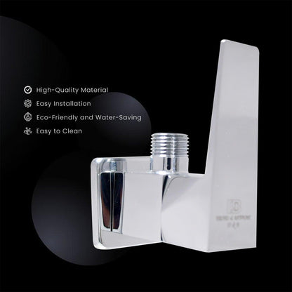ENIGMA Full Brass Angle Valve Tap with Brass Flange – Durable Tap, Angle cock - D&B Bathware