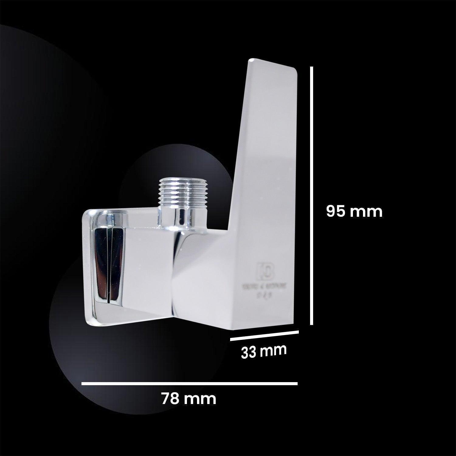 ENIGMA Full Brass Angle Valve Tap with Brass Flange – Durable Tap, Angle cock - D&B Bathware