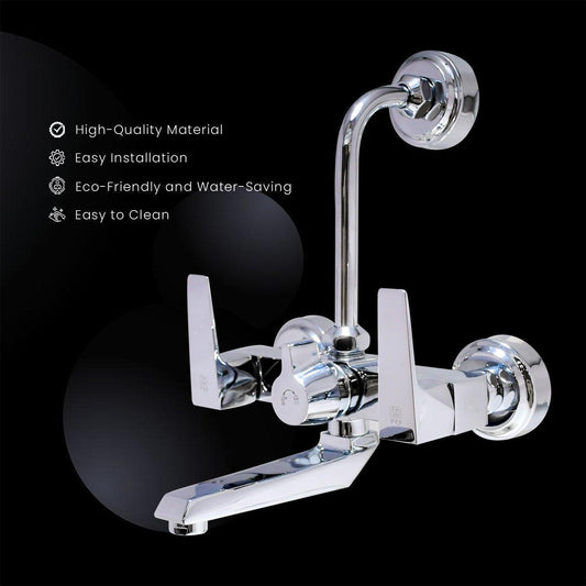 ENIGMA High Quality Brass 2in1 Wall Mixer with-L Bend Tap Ideal For Bathroom Mixer - D&B Bathware