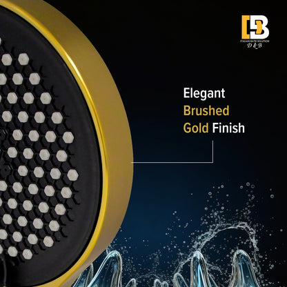 Fiona Brushed Gold Handheld Shower with 1.5 Meter PVC Hose & Holder –3 Spray Settings
