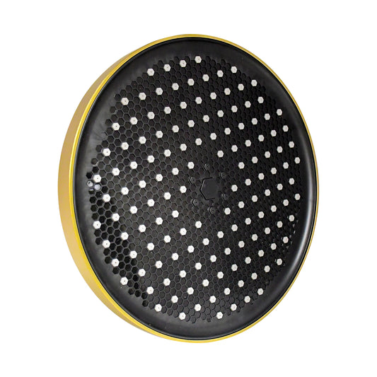 Fiona Brushed Gold Overhead Shower – Solid ABS Rain Shower Head | High Pressure Water Flow | Anti-Clog Nozzles | Rust-Resistant