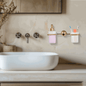 Floris Liquid Dispenser + Toothbrush Rose Gold Set - Elegant Bathroom Essentials - D&B Bathware