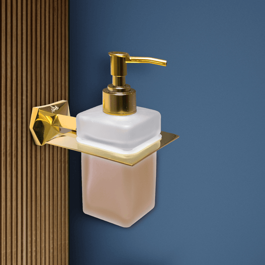 Golden Liquid Soap Dispenser for Bathroom – Elegant & Durable Soap Pump Accessory - D&B Bathware