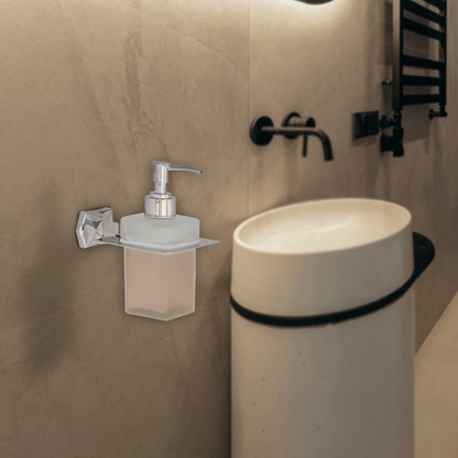 Silver Liquid Soap Dispenser for Bathroom – Stylish & Durable Soap Pump Accessory - D&B Bathware