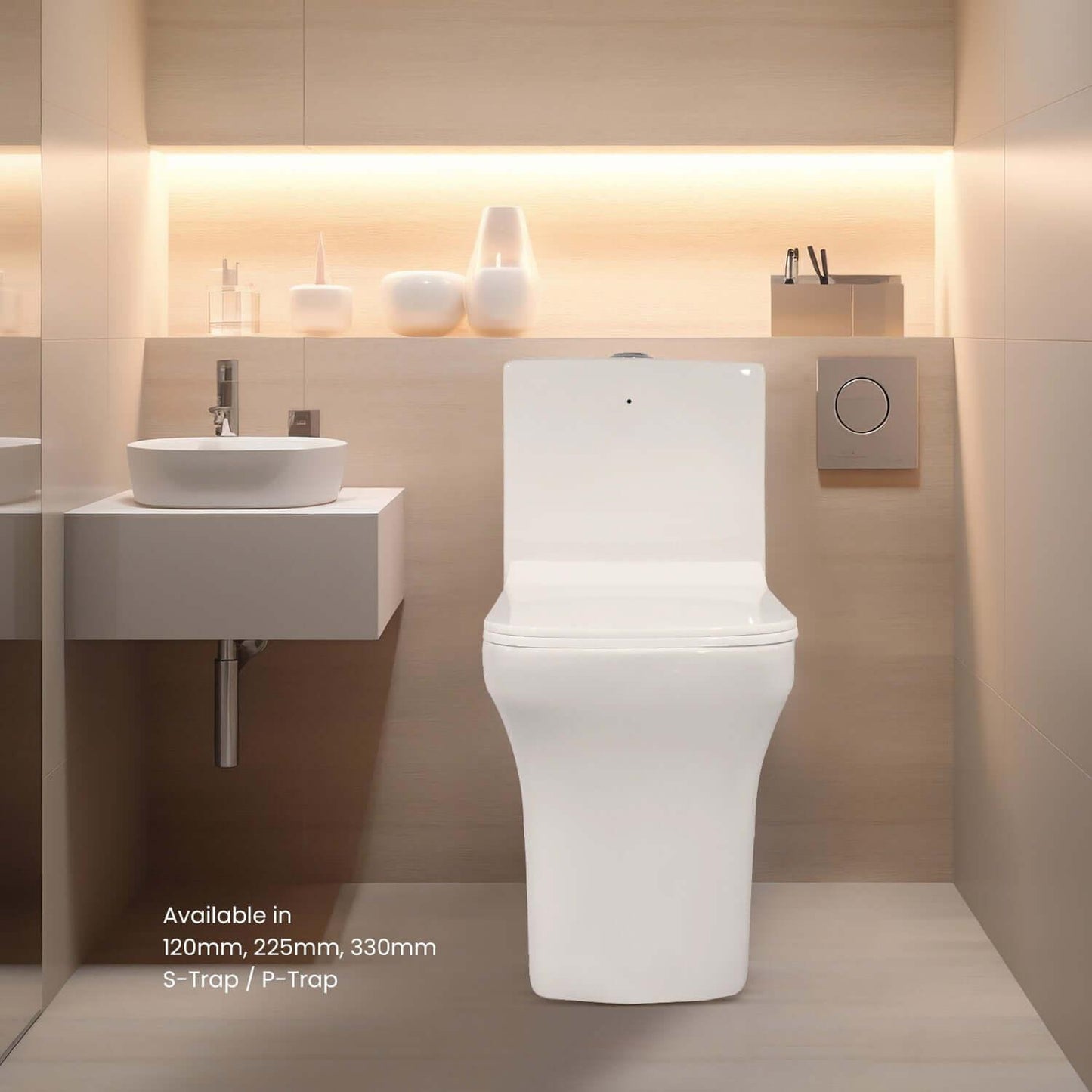 Grace One Piece Closet | Sleek and Modern Toilet Design - D&B Bathware