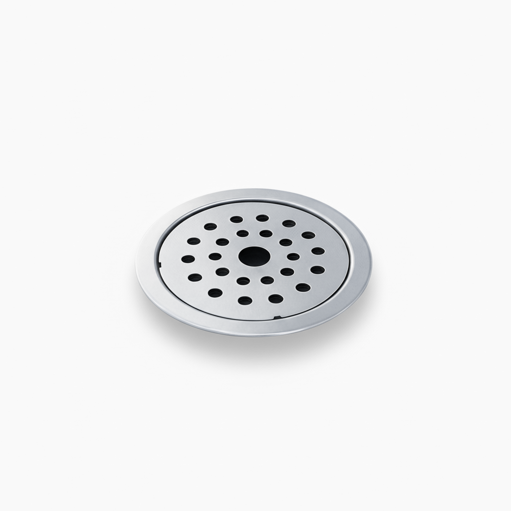 5x5 Inch Stainless Steel Locking Floor Drain Jali – Anti-Clog Cover( ROUND 121-H )