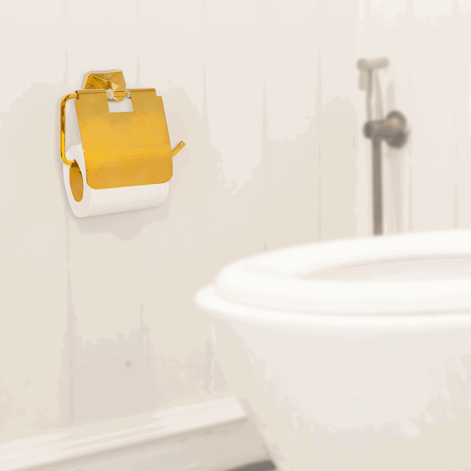 Gloria Series Gold Toilet Paper Holder - Elegant Bathware for Luxurious Bathrooms - D&B Bathware