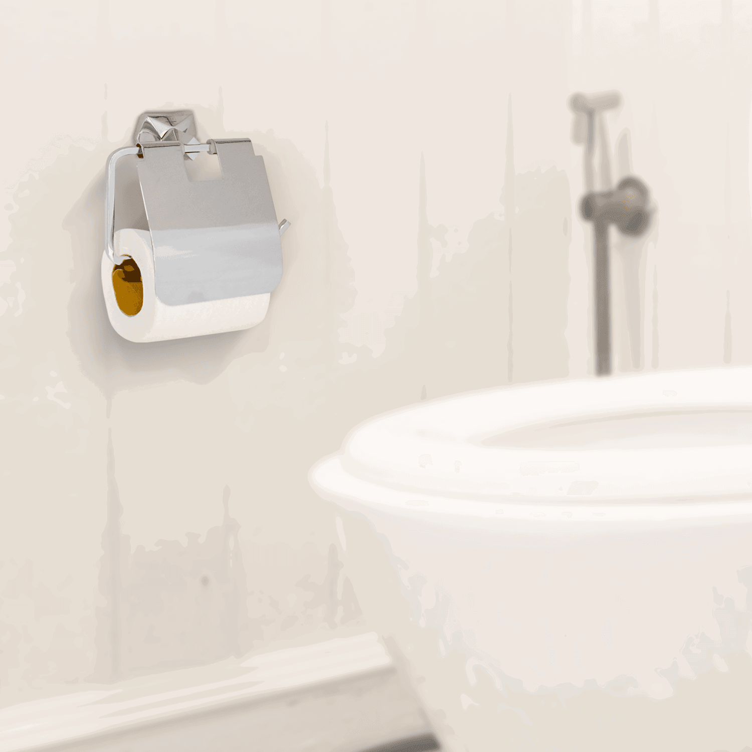Gloria Series Silver Toilet Paper Holder - Stylish Bathware for Modern Bathrooms - D&B Bathware