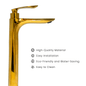 Gold Extended Tall Pillar Tap | Stylish & Durable Bathroom Tap for Modern Basins - D&B Bathware