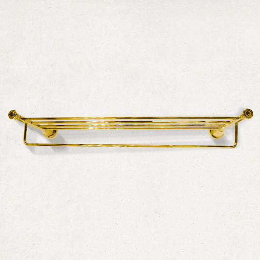 Gold Towel Rack Floris Series - Luxury Bathware for Elegant Bathrooms - D&B Bathware