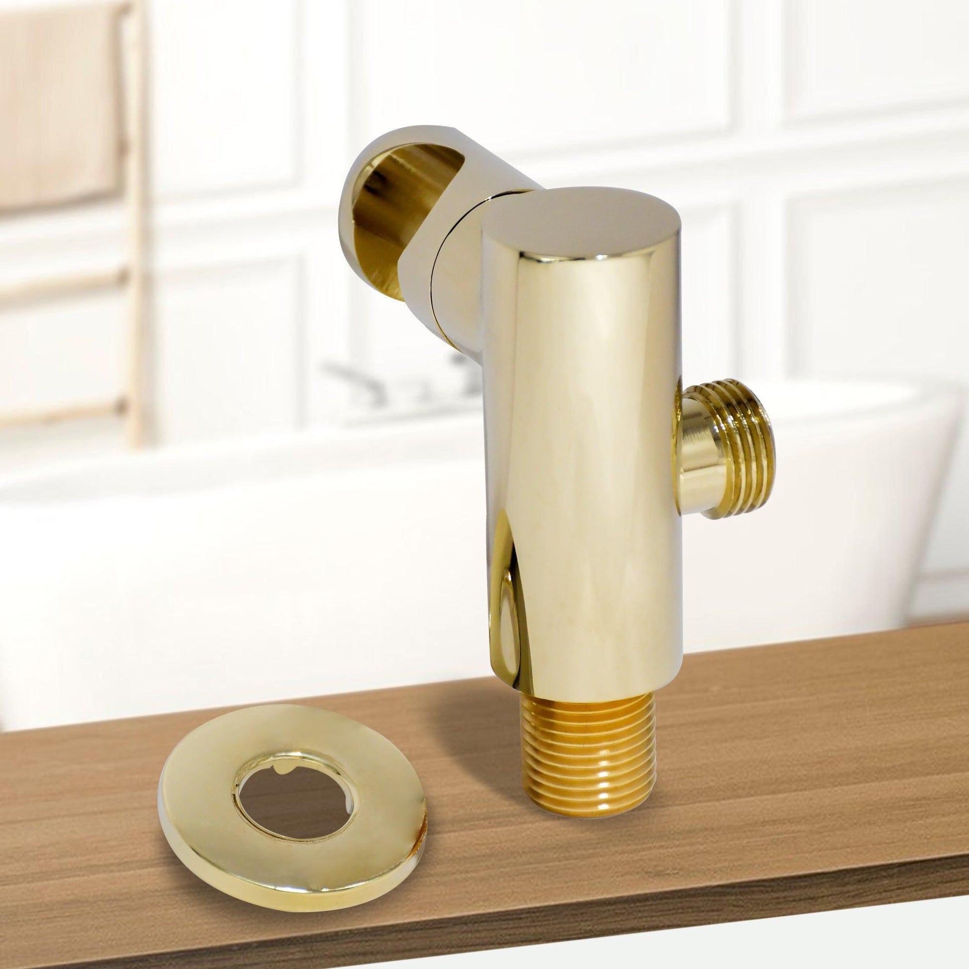 HAND SHOWER WALL OUTLET (MOVABLE HOLDER)(EMPIRE GOLD) - D&B Bathware