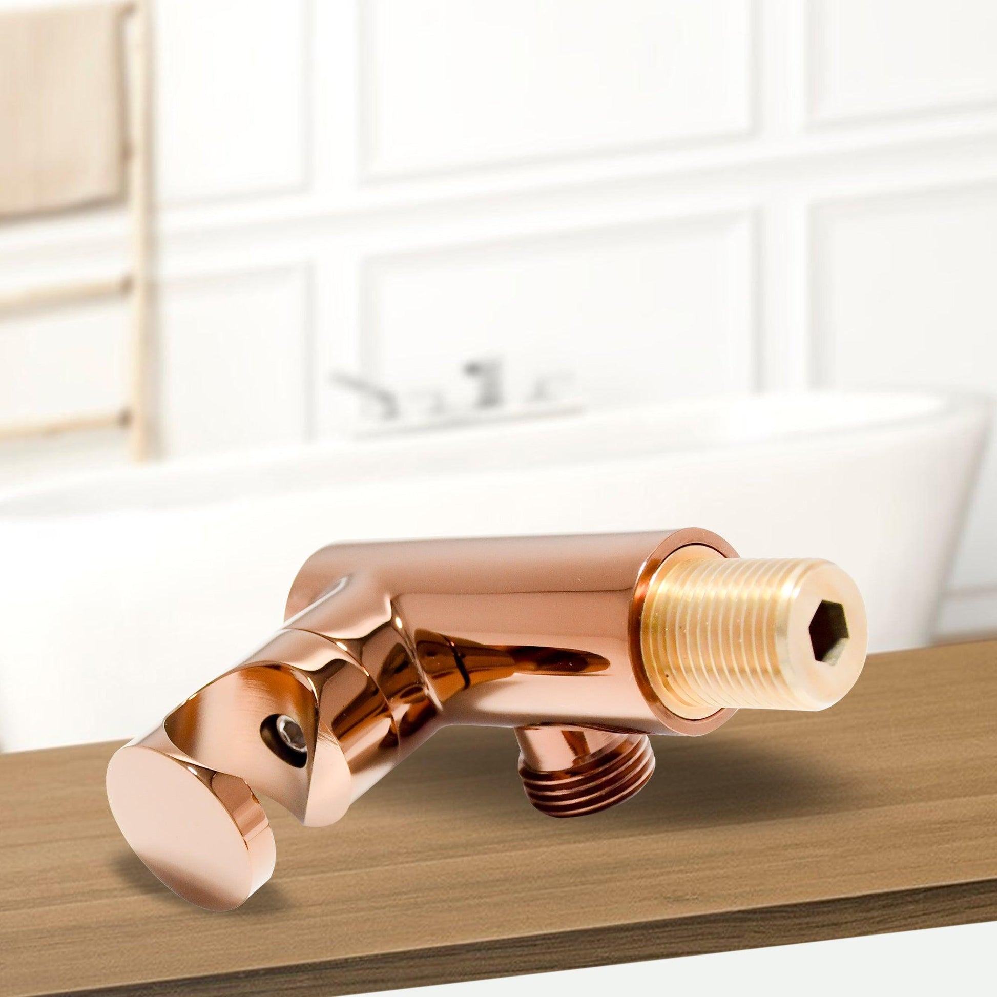 HAND SHOWER WALL OUTLET (MOVABLE HOLDER)(PLUSHY ROSE GOLD) - D&B Bathware