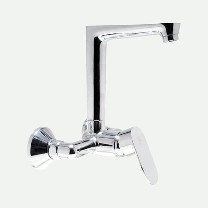 Kitchen Sink Mixer Single Lever Wall Mounted (Brass Spout) - D&B Bathware