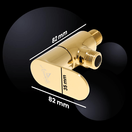 Ivano Angle Valve Empire Gold – Premium Brass Valve for Modern Bathrooms & Kitchens - D&B Bathware