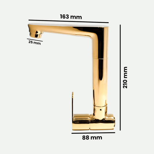 Ivano Sink Cock Gold – Premium 1080g Kitchen & Bathroom Tap - D&B Bathware