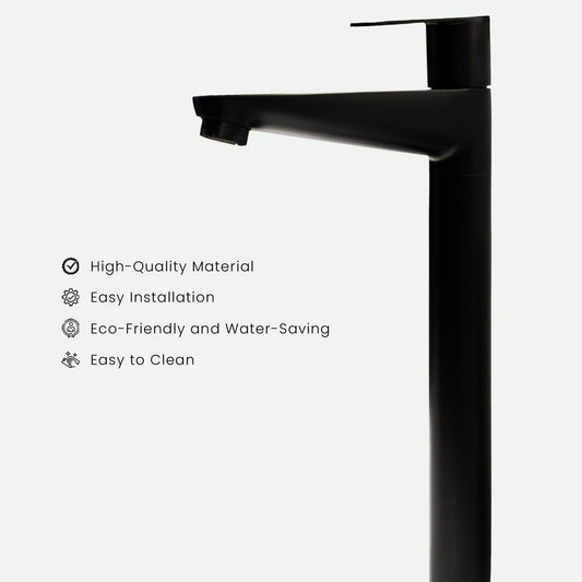 Ivano Tall Boy Basin Mixer Black – Elegant & Durable Faucet for Modern Bathrooms - D&B Bathware