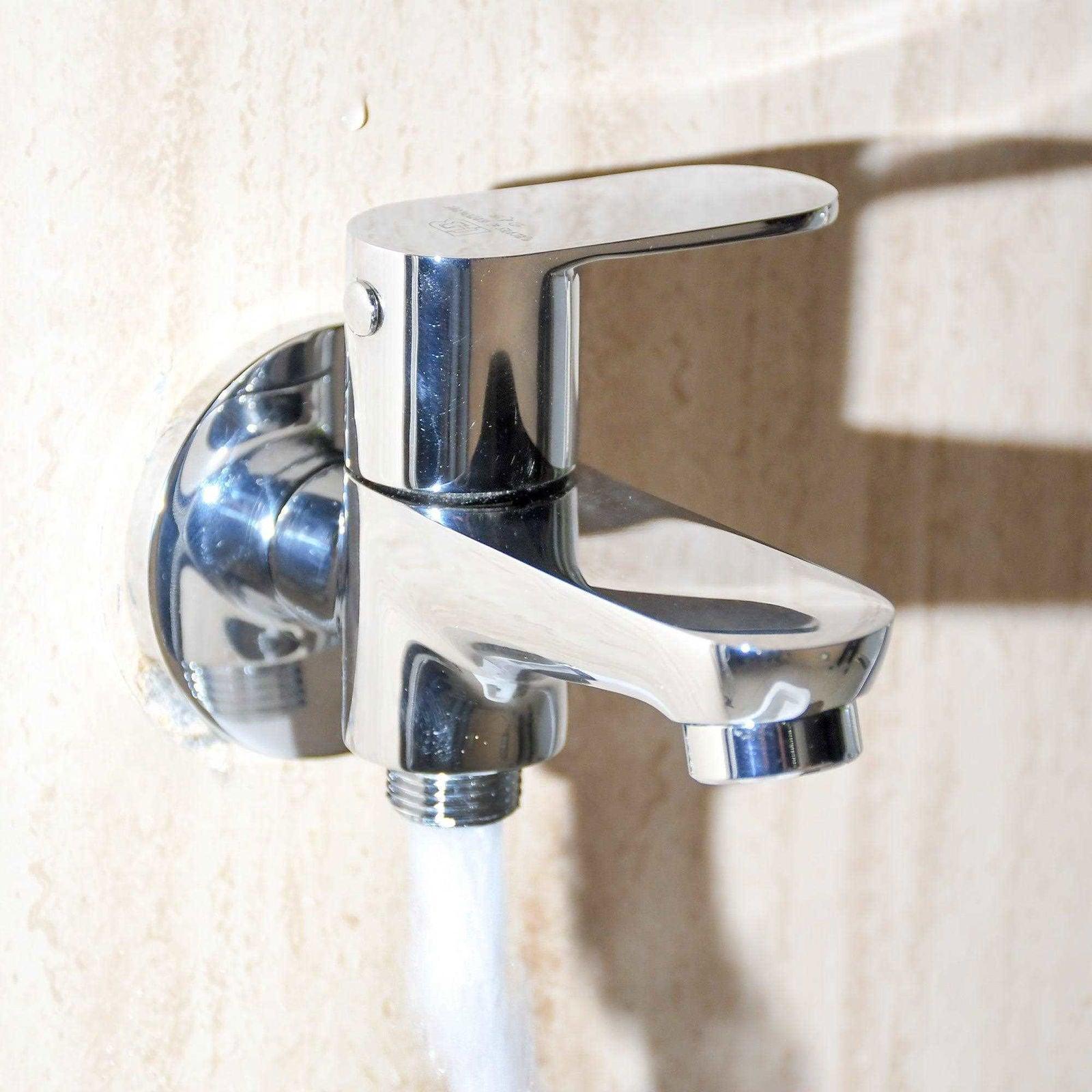 IVANO 2-Way Brass Bib Cock with Chrome Finish – Tap Ideal for Bathroom, Kitchen - D&B Bathware