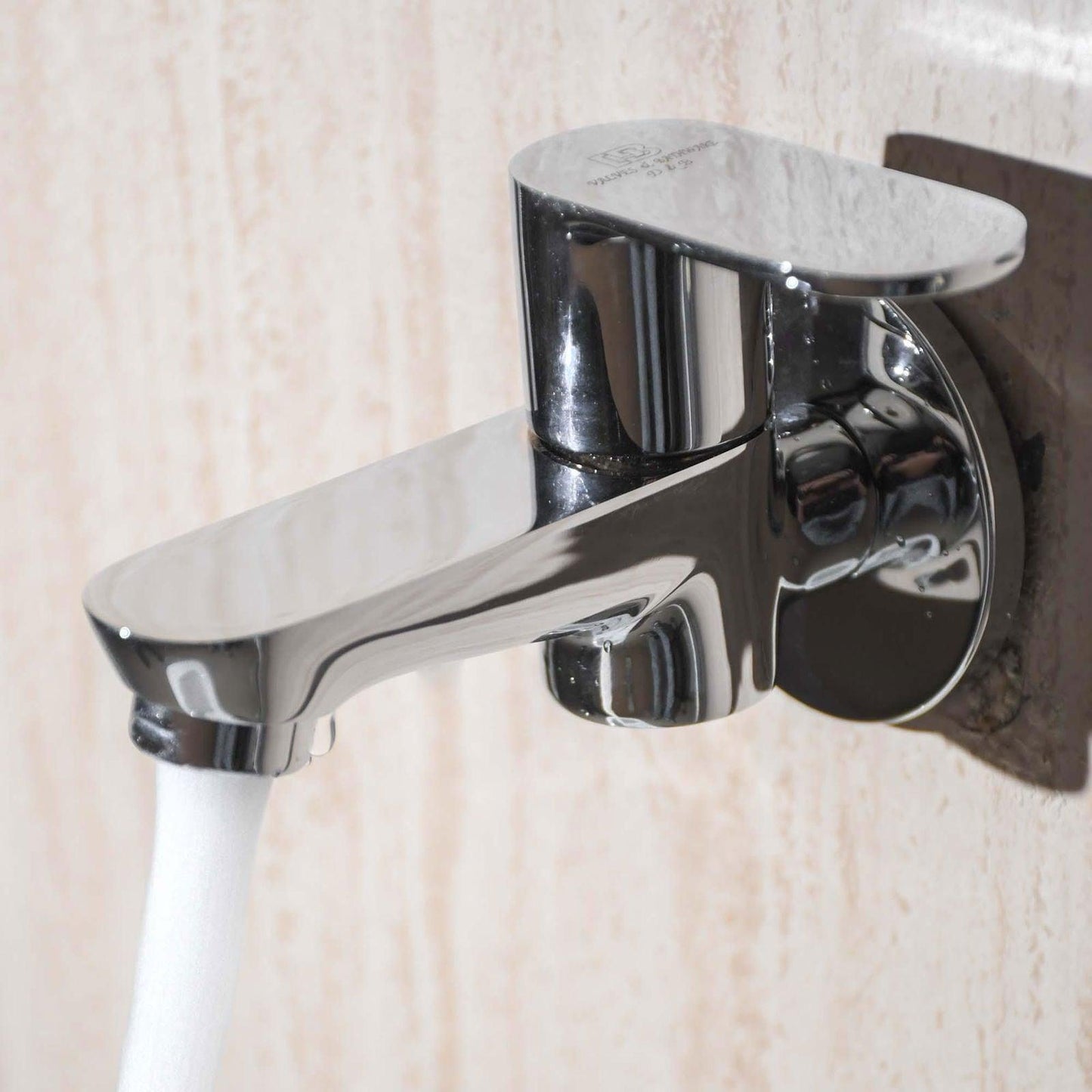 IVANO Bib Cock Brass Tap Chrome Finish With Brass Flange High Flow - D&B Bathware