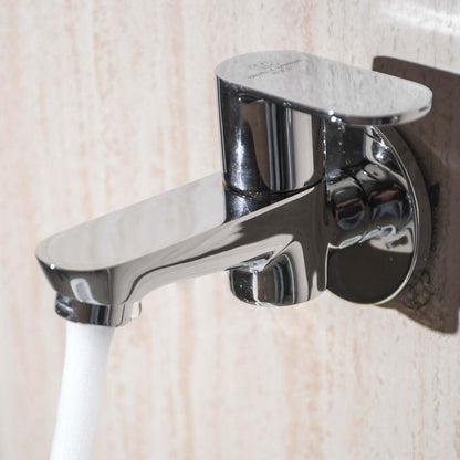 IVANO Bib Cock Brass Tap Chrome Finish With Brass Flange High Flow - D&B Bathware