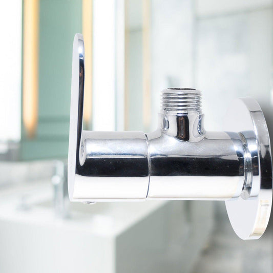 IVANO  Brass Angle Valve with Brass Flange – Durable, Stylish Plumbing Solution - D&B Bathware