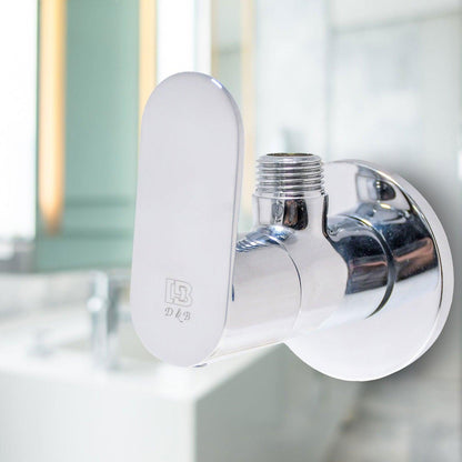 IVANO  Brass Angle Valve with Brass Flange – Durable, Stylish Plumbing Solution - D&B Bathware