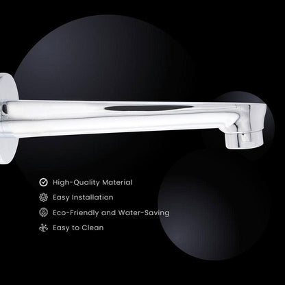 IVANO Brass Bath Spout Plain Chrome Finish Tap With Flange High Flow - D&B Bathware