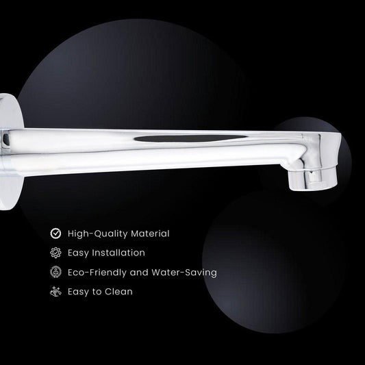IVANO Brass Bath Spout Plain Chrome Finish Tap With Flange High Flow - D&B Bathware
