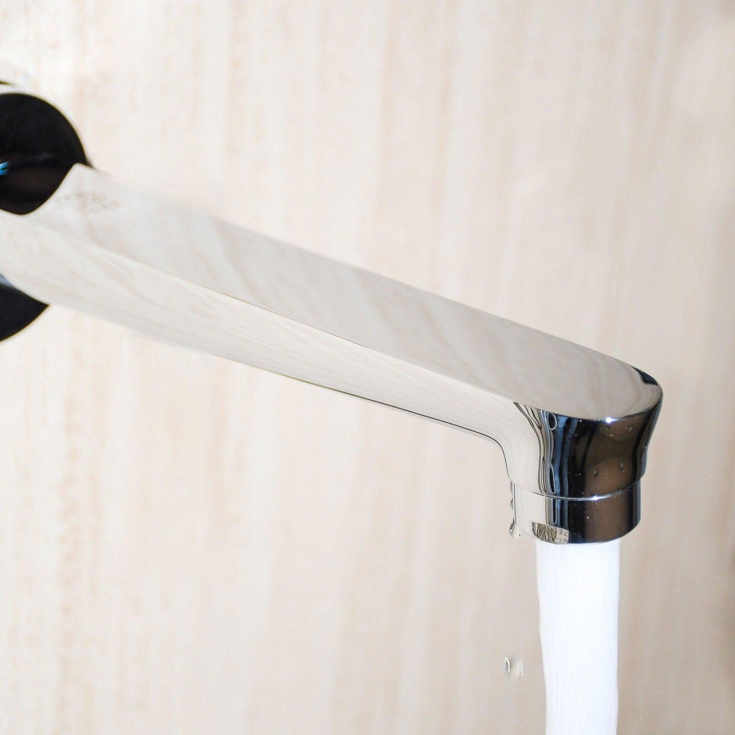 IVANO Brass Bath Spout Plain Chrome Finish Tap With Flange High Flow - D&B Bathware