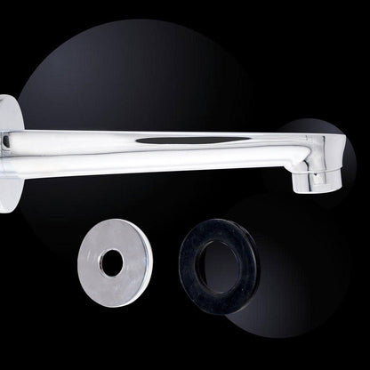 IVANO Brass Bath Spout Plain Chrome Finish Tap With Flange High Flow - D&B Bathware